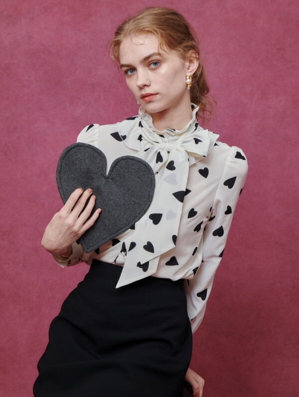 LOULOU WILLOUGHBY　 ハート　スカート LOULOU WILLOUGHBYハート柄スカートグレー定価49500円 - メルカリ