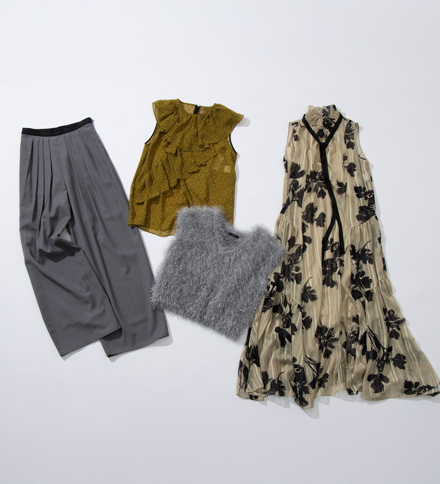 ✳︎allurevilleアルアバイル　春アイテム♪ロングボウタイニットソー ワルツシアーオーガンジャケット | allureville (Women