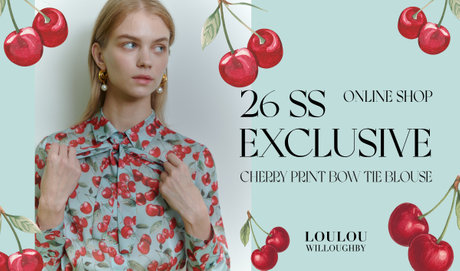 限定アイテム【LOULOU WILLOUGHBY】LISAチェリープリントシリーズ