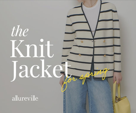 allureville】ガーターノーカラーニットジャケット予約開始