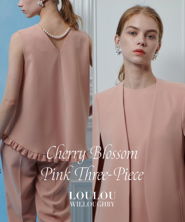 【LOULOU WILLOUGHBY】Cherry Blossom Pink Three-Piece