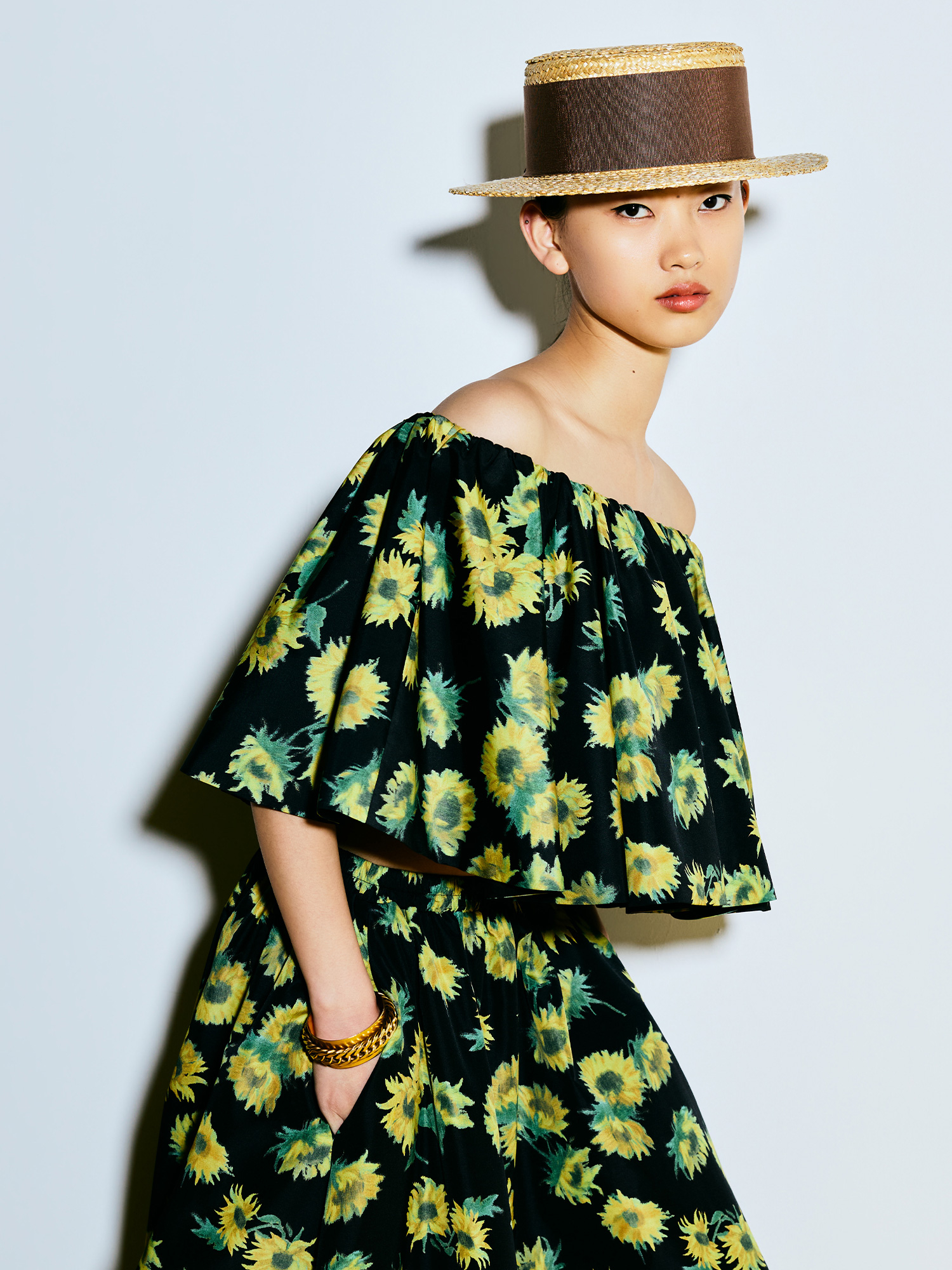 Loulou Willoughby(ルルウィルビー) アンサンブル レディース美品  - ダークグリーン×アイボリー×黒 LOULOU IN BLACK【LOULOU WILLOUGHBY】|allureville OFFICIAL SITE