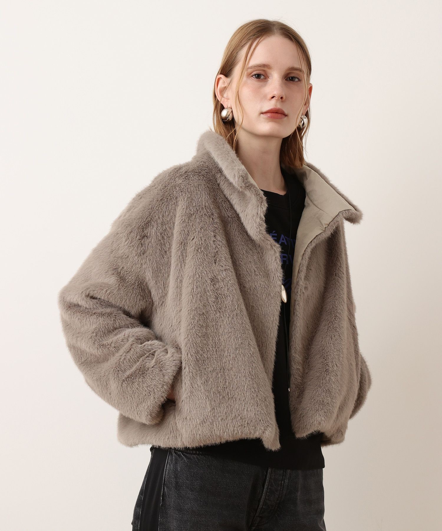 ファーリバーシブルブルゾン|allureville OFFICIAL SITE / ONLINE SHOP
