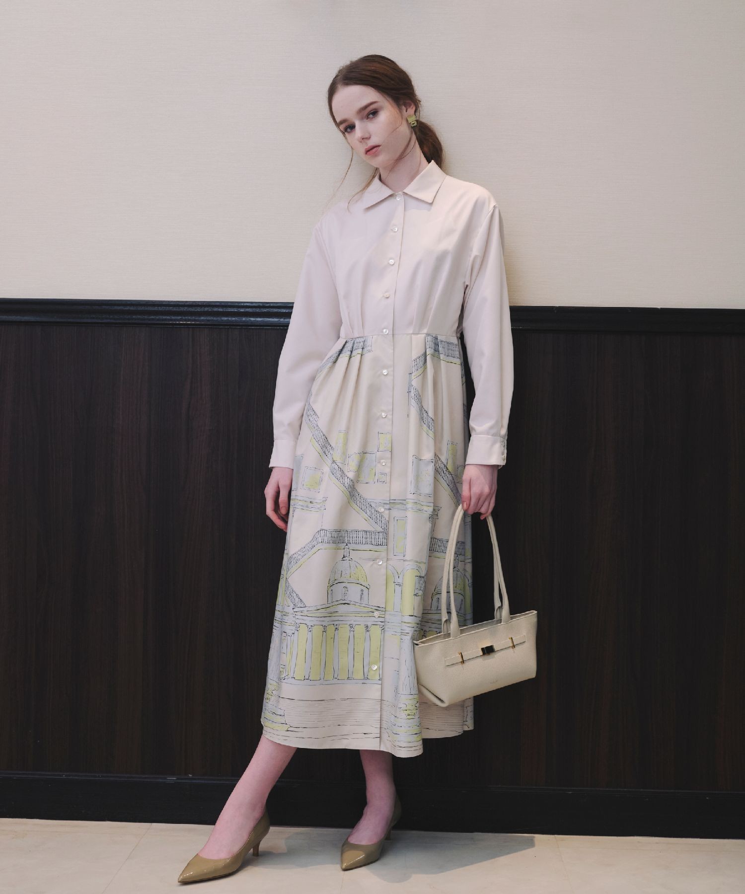 LOULOU WILLOUGHBY】LINTONツイードジャンパーワンピース