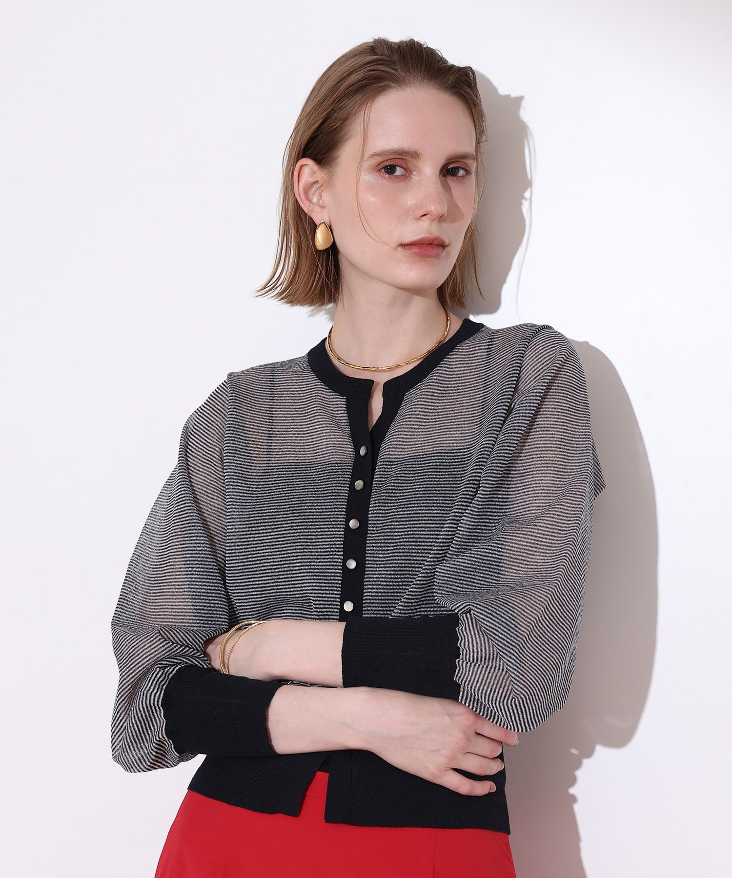 ★専用【現行品/新品タグ付】allureville シアースキッパーカーディガン シアーラミースキッパーカーディガン|allureville OFFICIAL SITE