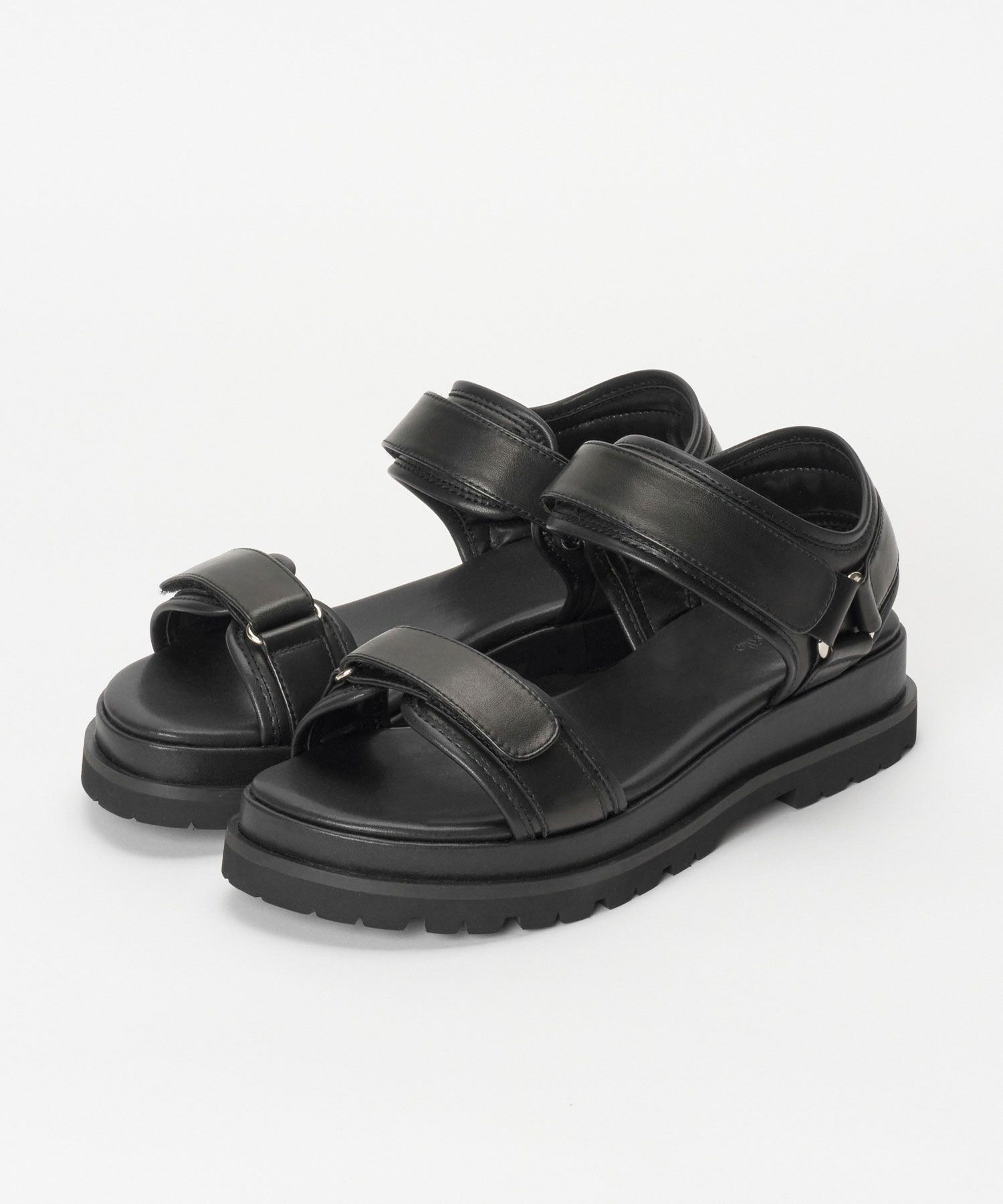 Luca Grossi(ルカグロッシ)】 DOUBLE BELTED WEDGE SANDAL|allureville 