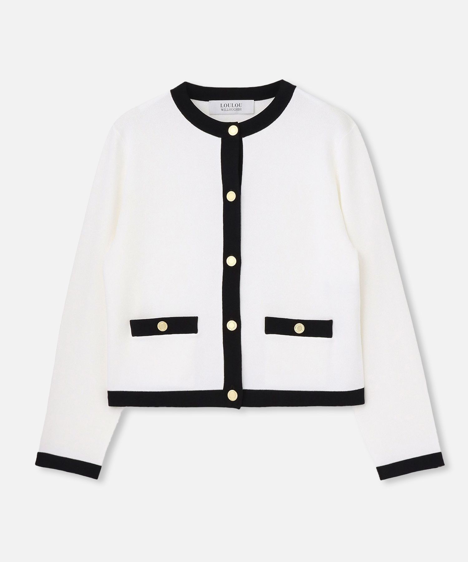 【限定販売】 LOULOU WILLOUGHBY】バイカラーカーディガン|allureville カーディガン