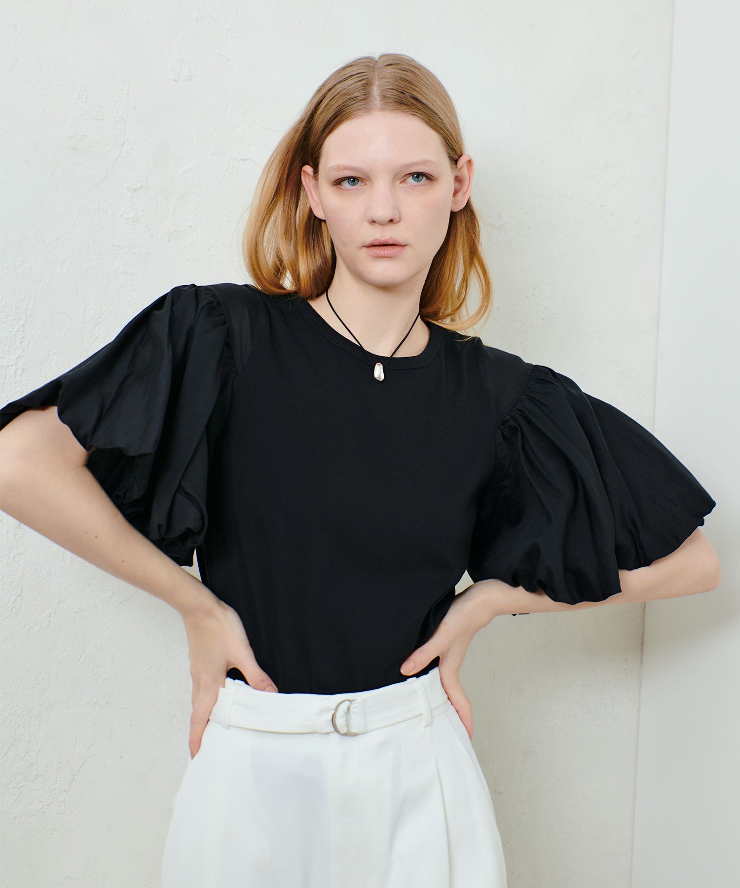 期間限定 数量限定 セットアップ対応商品】【LOULOU WILLOUGHBY】ダブルクロス シャツ/ブラウス(半袖/袖なし)