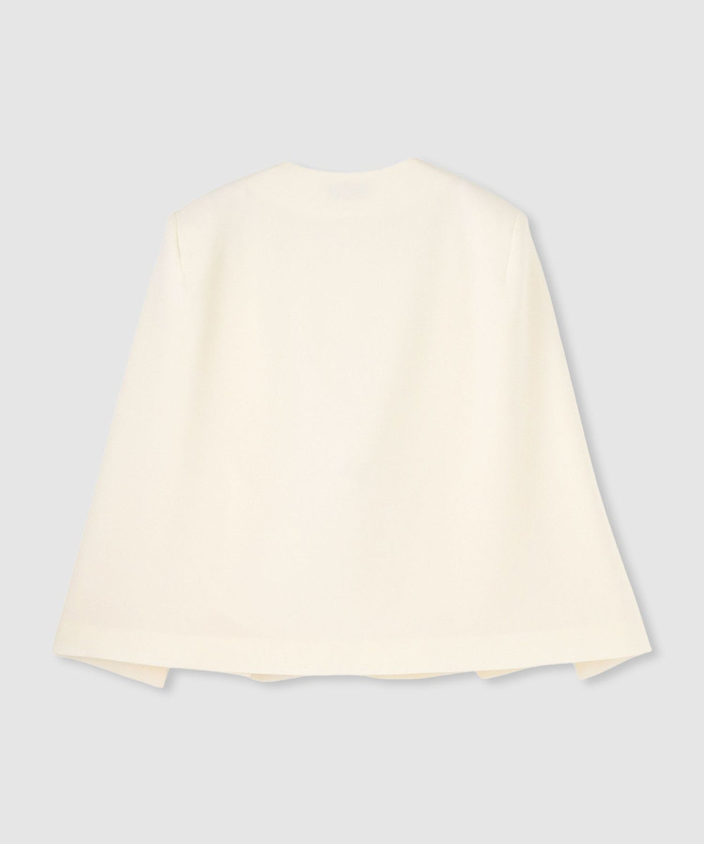 LOULOU WILLOUGHBY ◇【LOULOU WILLOUGHBY】リトルブラックケープジャケット オフホワイト (03)