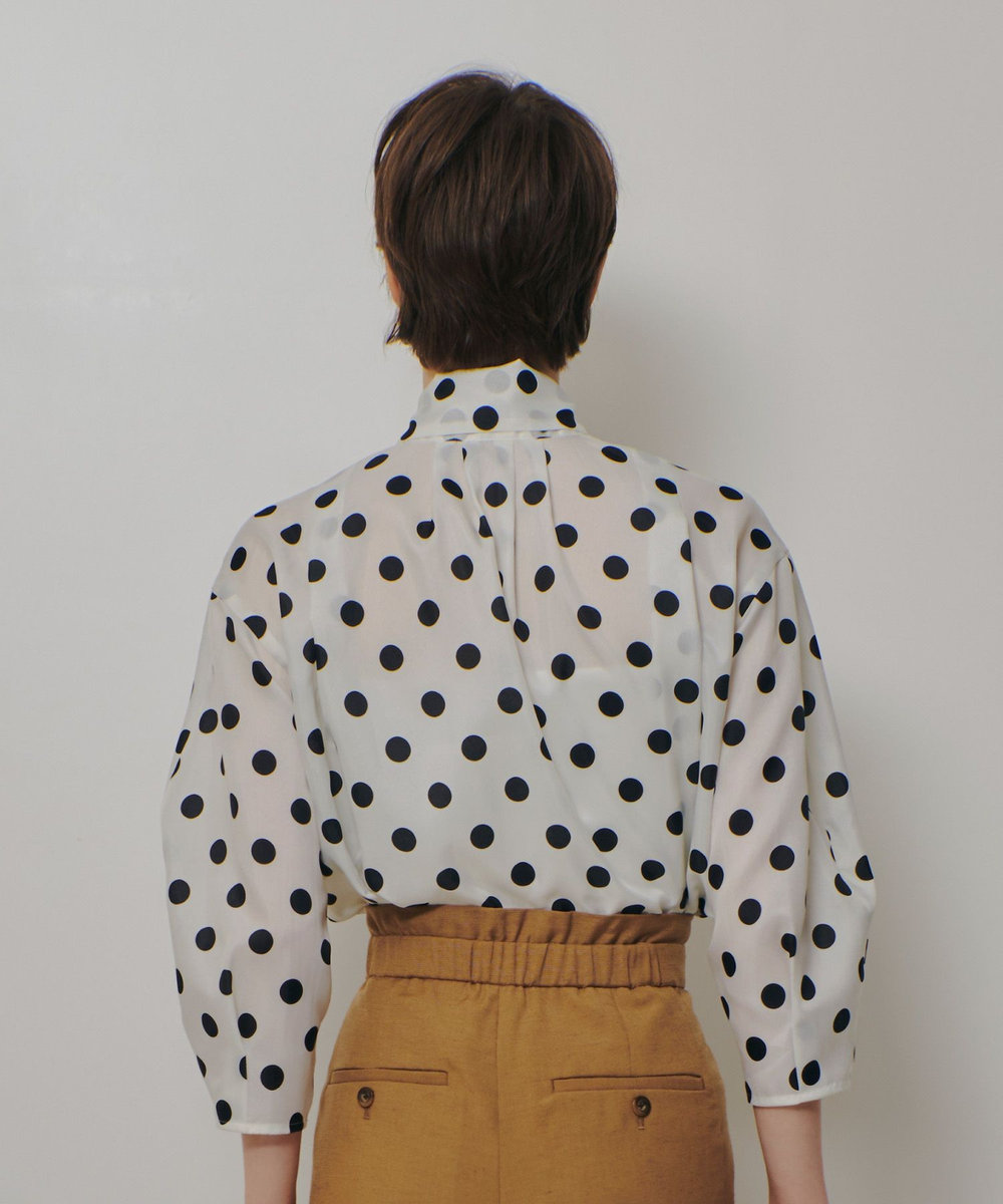 allureville ポルカドットブラウス アイボリー (04)