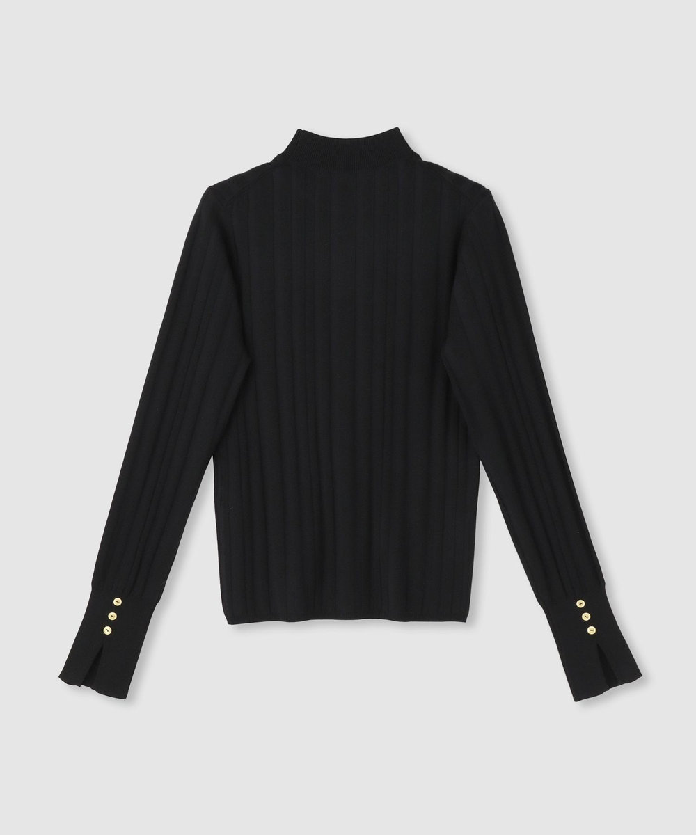 allureville ストライプモックネックプルオーバー ブラック (95)