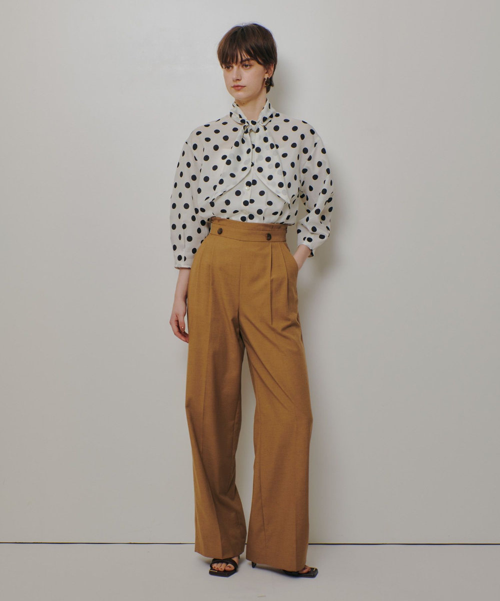 allureville ポルカドットブラウス アイボリー (04)