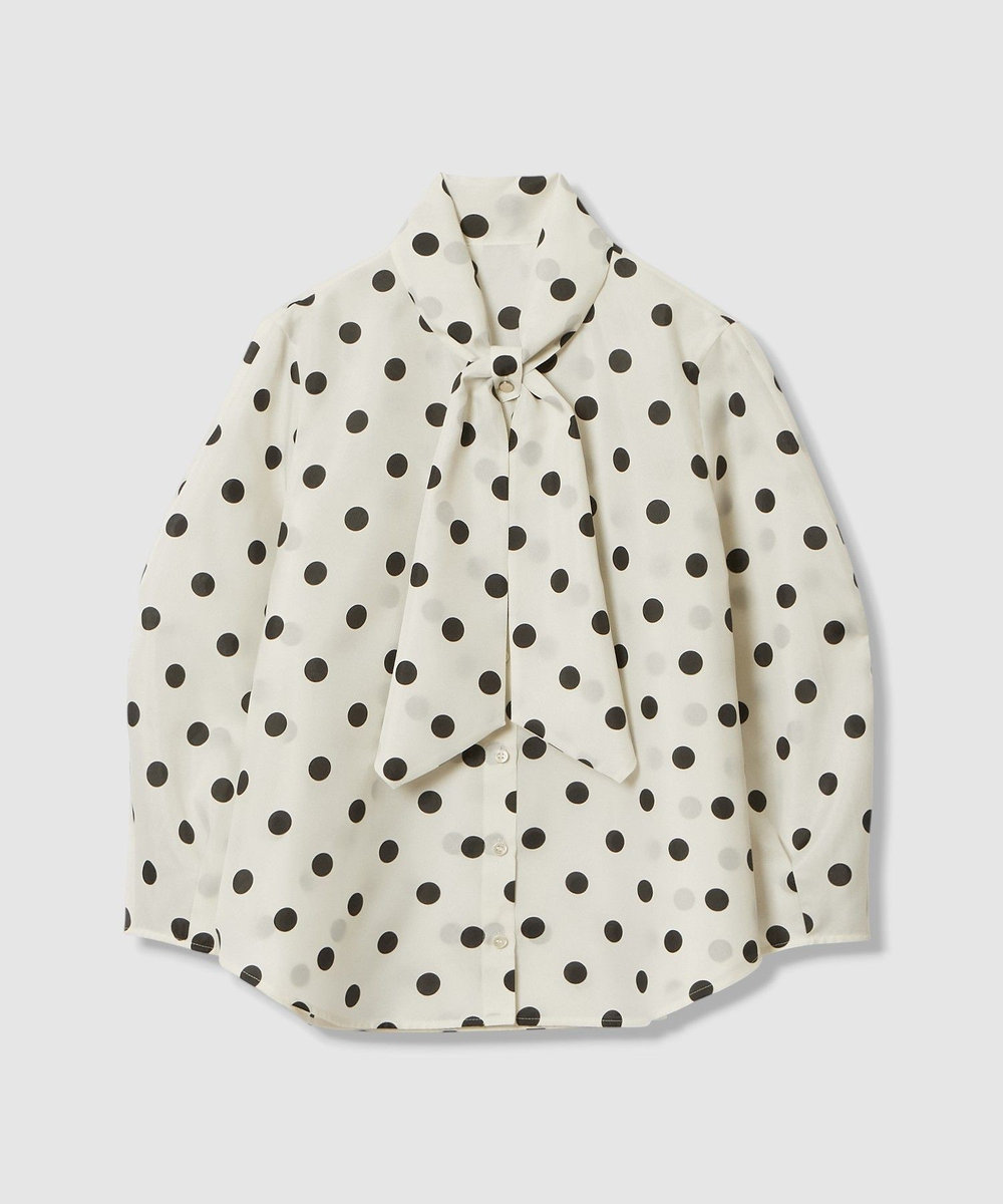 allureville ポルカドットブラウス アイボリー (04)
