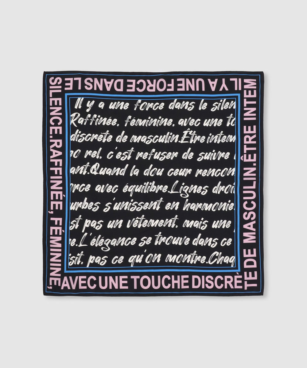 allureville フォントロゴスカーフ ブラック (95)