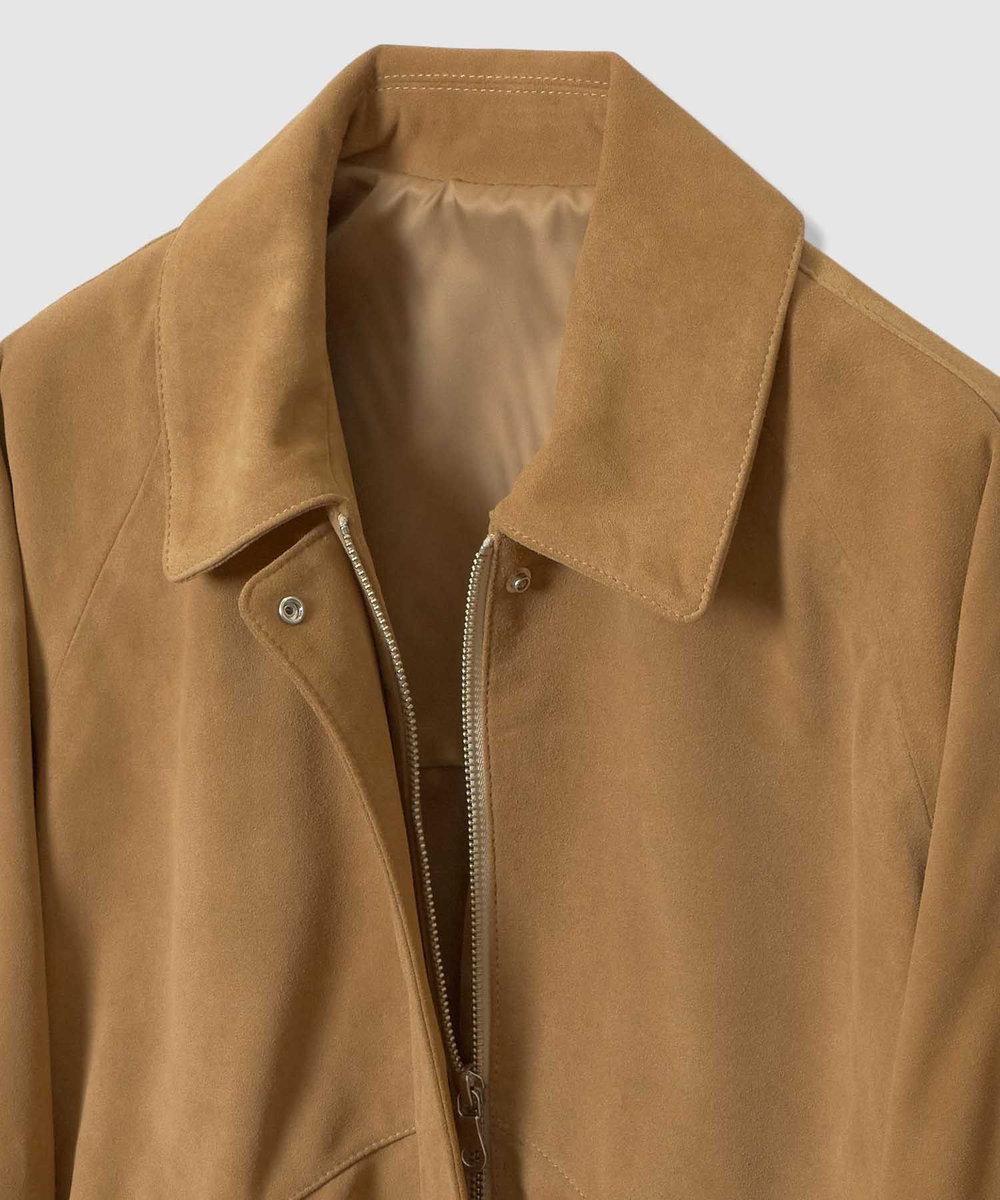 allureville スウェードブルゾン キャメル (84)