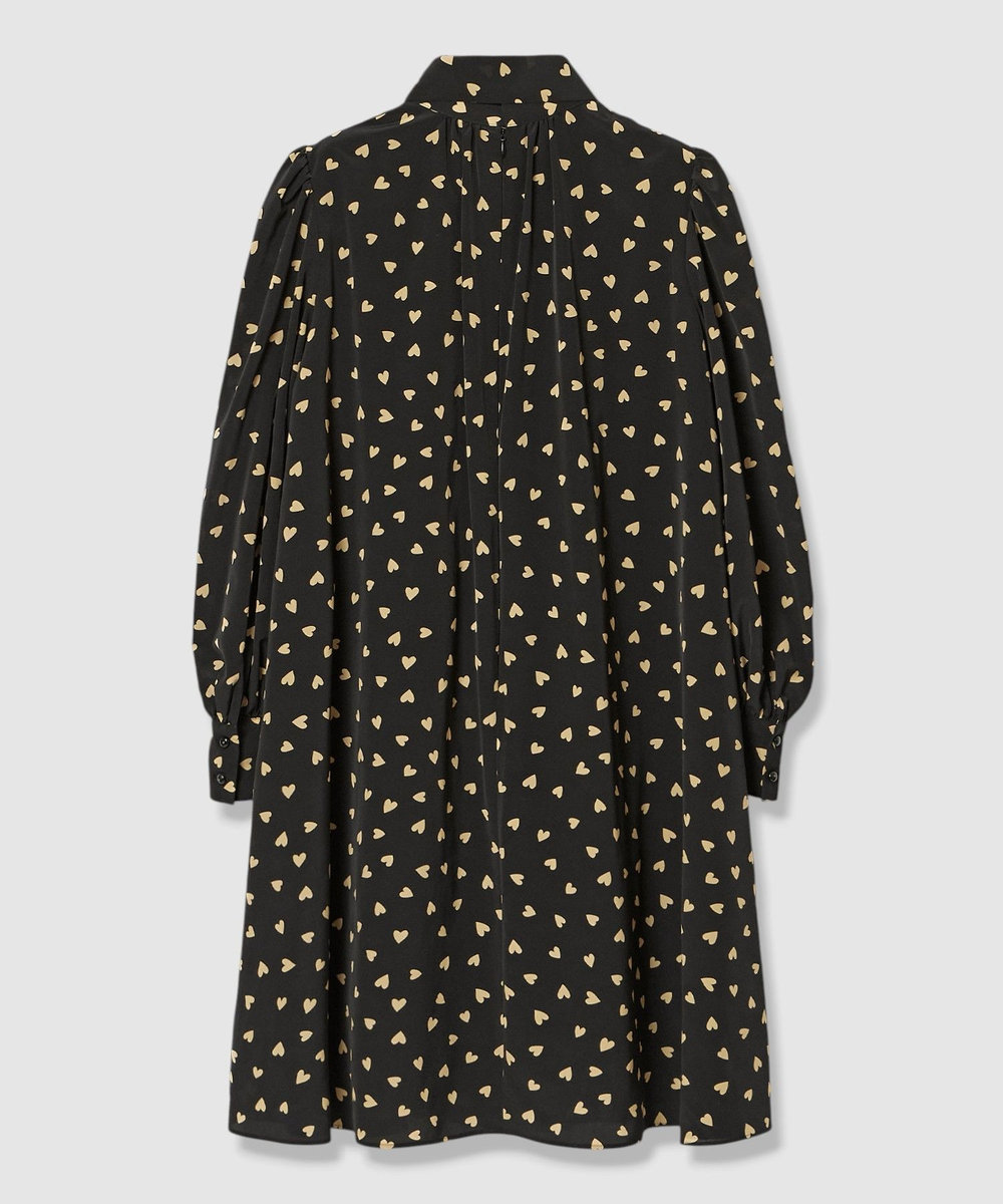 LOULOU WILLOUGHBY WEB限定 デシンハートワンピース ブラック (95)