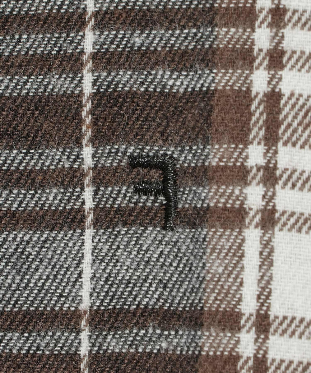 buying 【FRENKEN(フランケン)】OERSIZED CHCECK SHIRT ブラック系 (98)