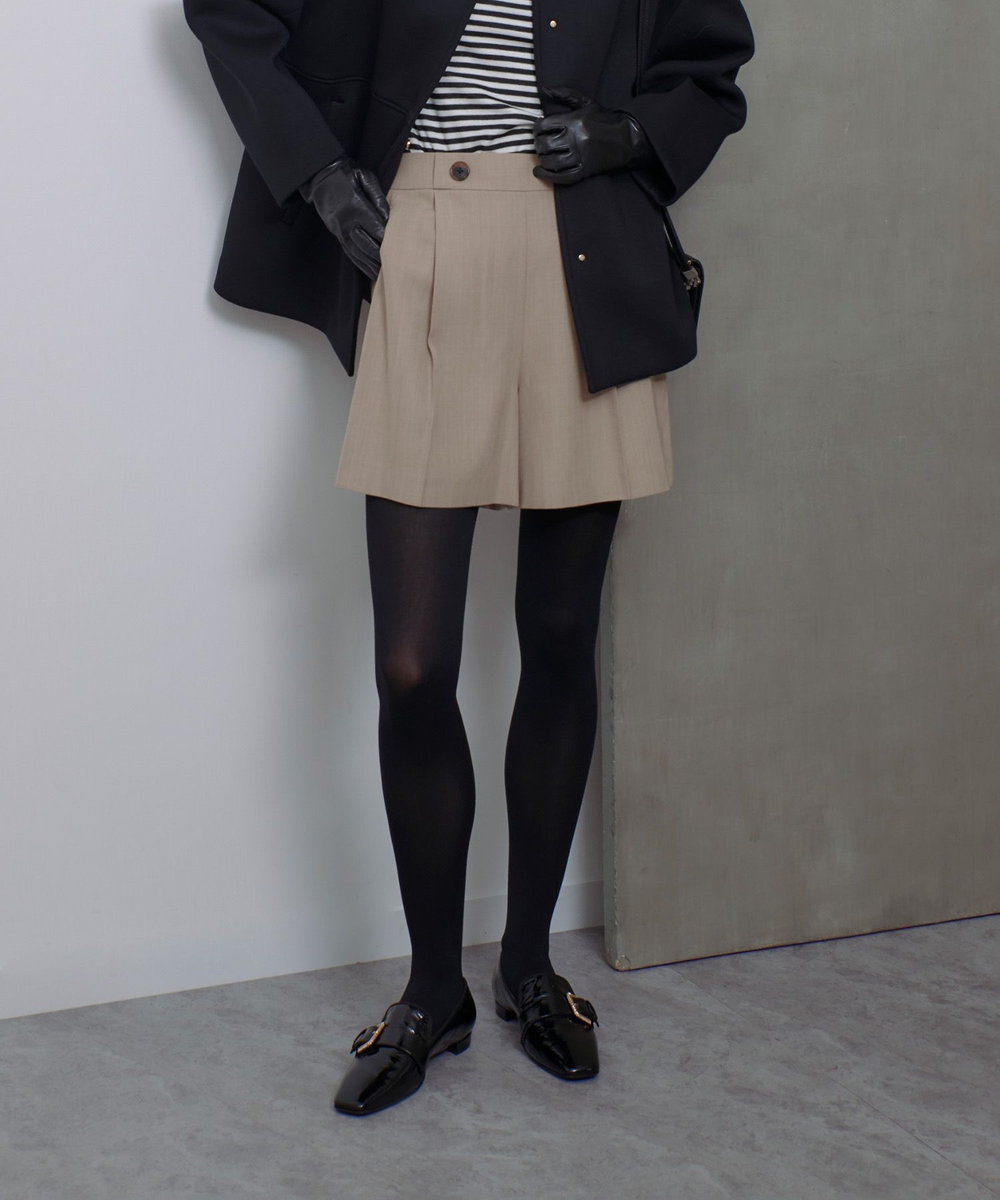 allureville ウールショートパンツ ベージュ (11)