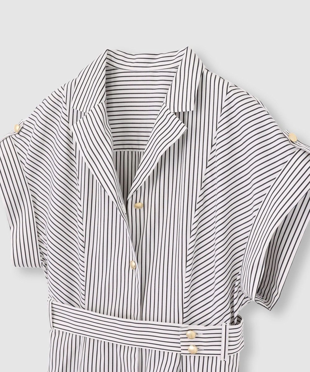 allureville ストライプドレス ホワイト (01)