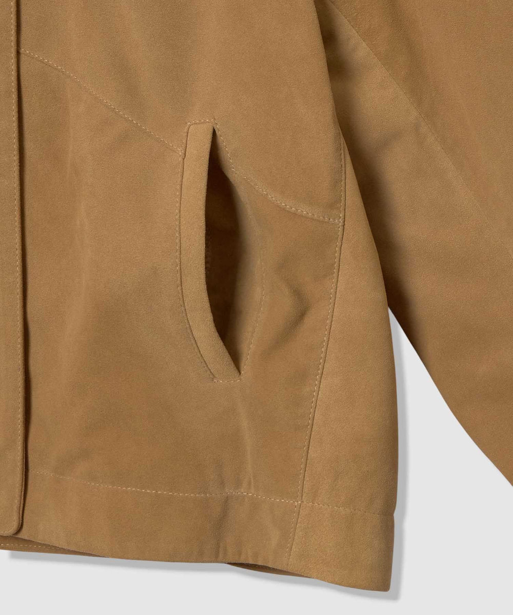 allureville スウェードブルゾン キャメル (84)