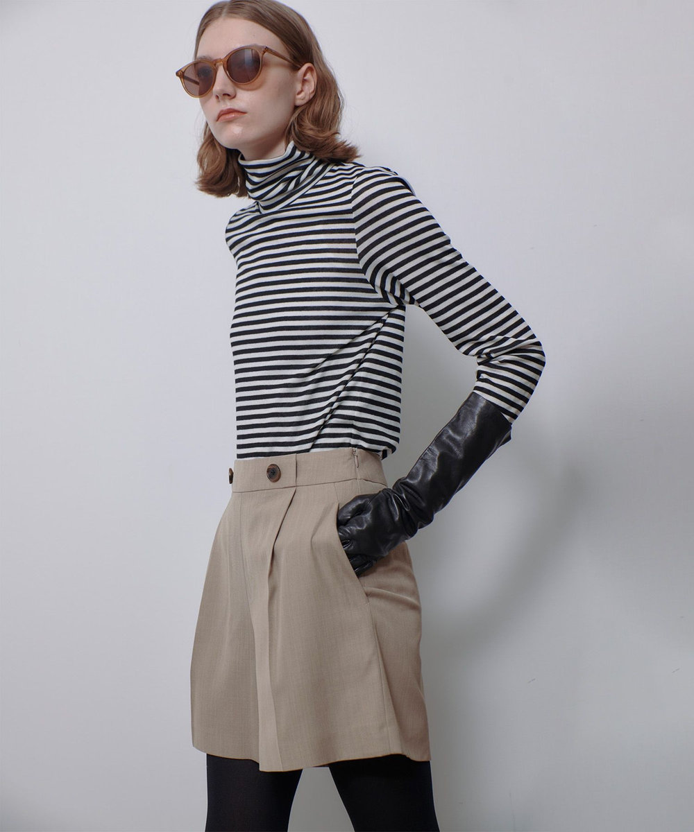allureville ウールショートパンツ ベージュ (11)