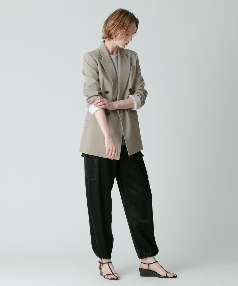 allureville ナローストラップウェッジサンダル ブラック (95)