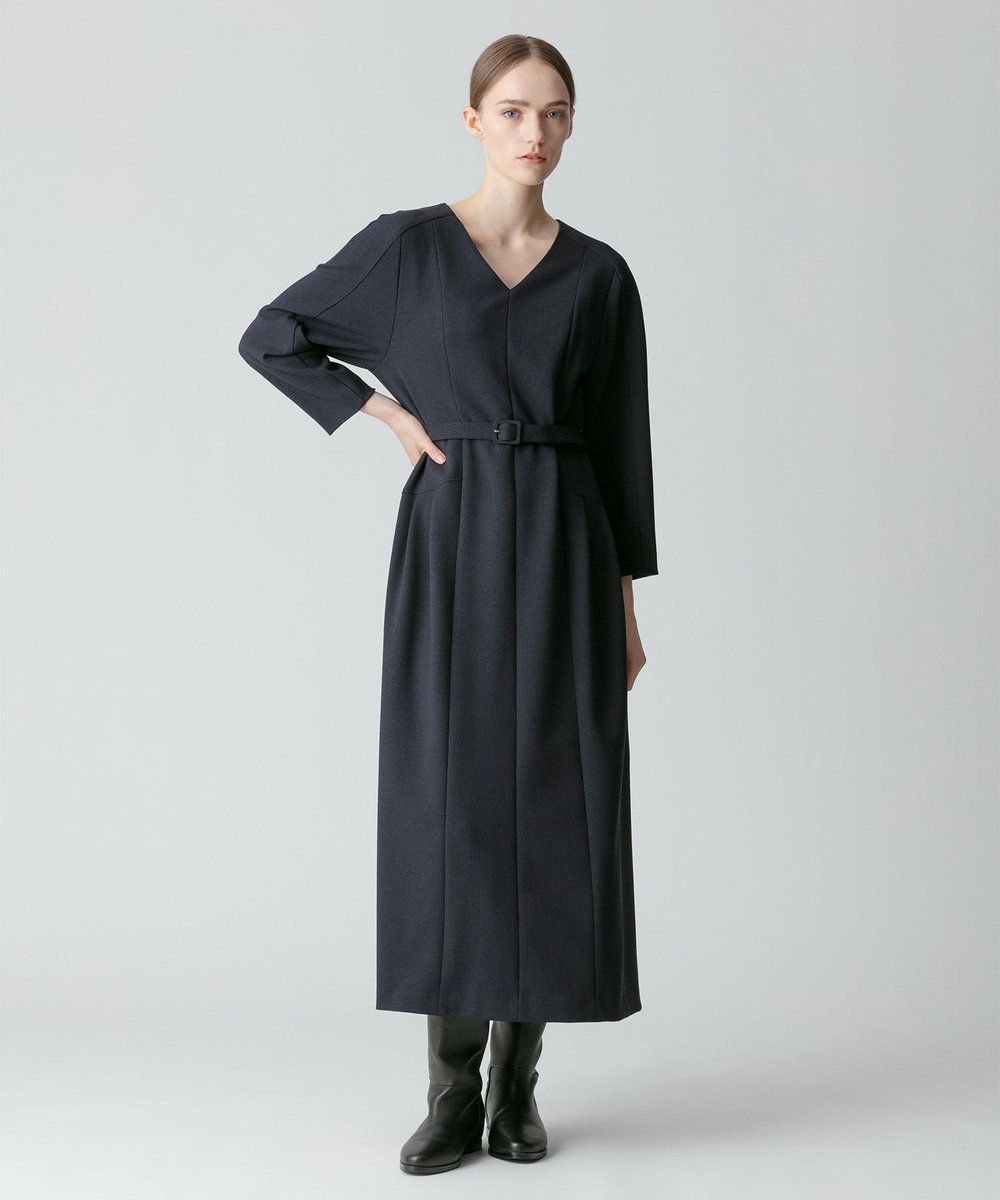 ダブルアムンゼンVネックタックワンピース|allureville OFFICIAL SITE