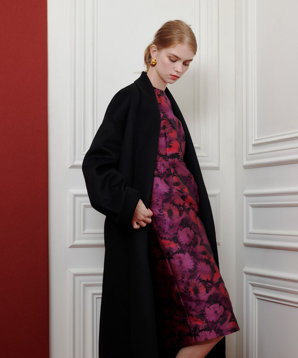 LOULOU WILLOUGHBY MTRカシミヤロングコート ブラック (95)