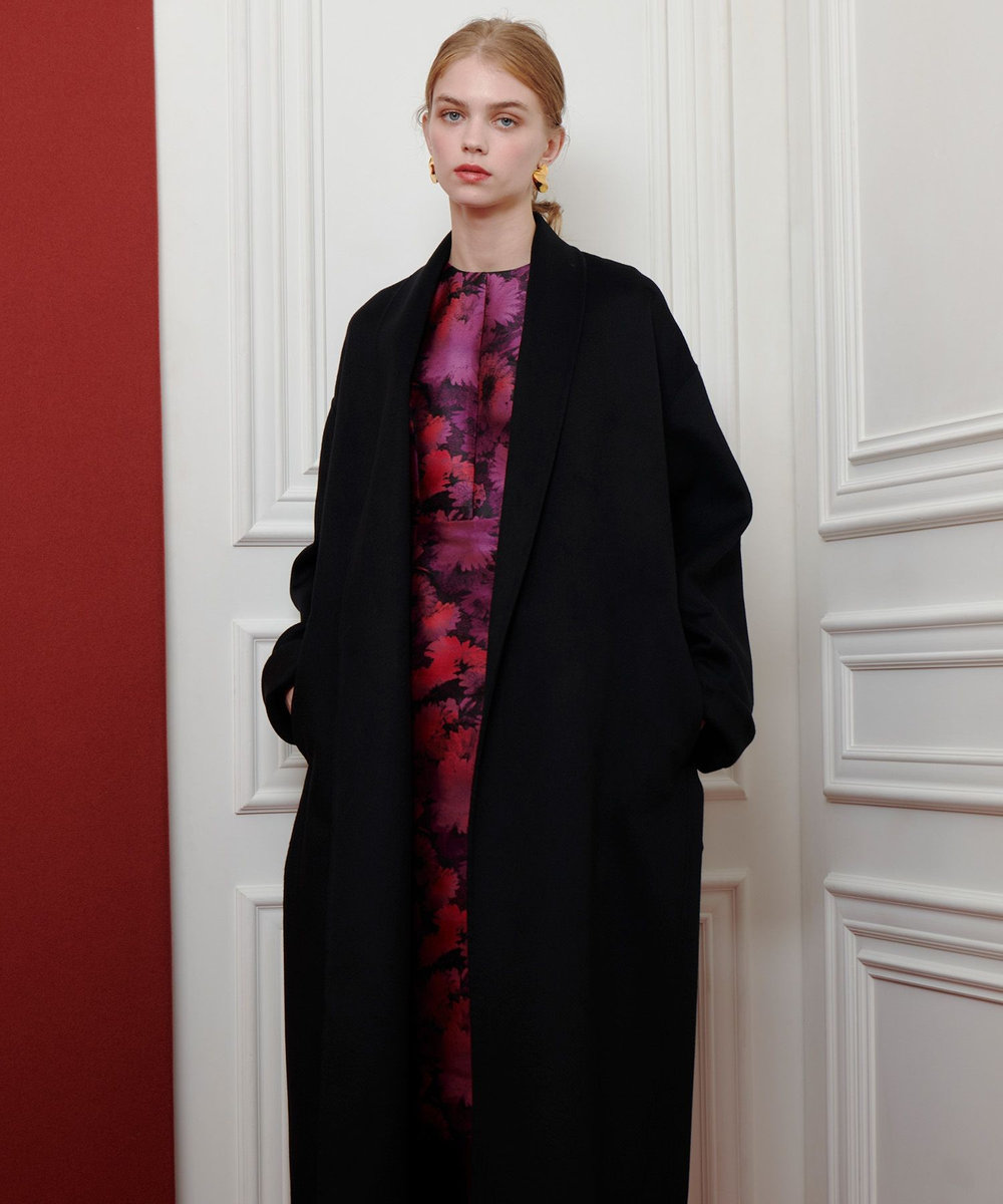 LOULOU WILLOUGHBY MTRカシミヤロングコート ブラック (95)
