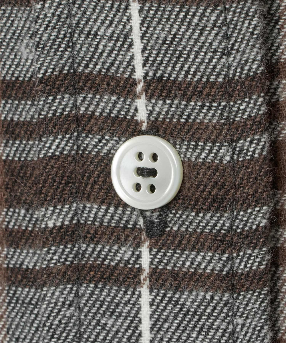 buying 【FRENKEN(フランケン)】OERSIZED CHCECK SHIRT ブラック系 (98)