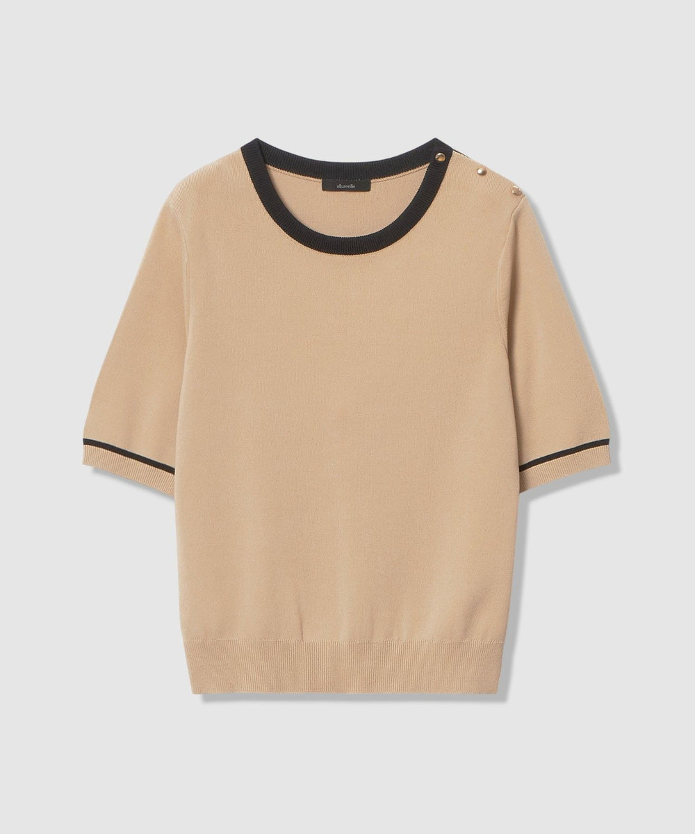 allureville ソウバリ肩釦クループルオーバー ベージュ系 (19)