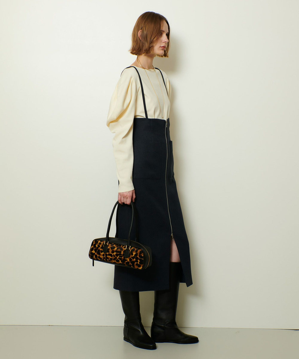 allureville メランジピンヘッドサススカート ネイビー (65)