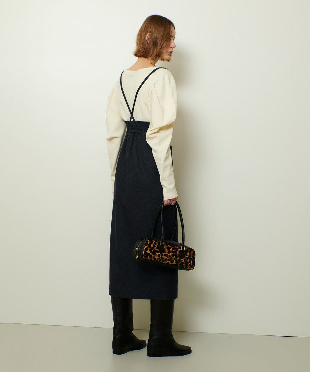 allureville メランジピンヘッドサススカート ネイビー (65)