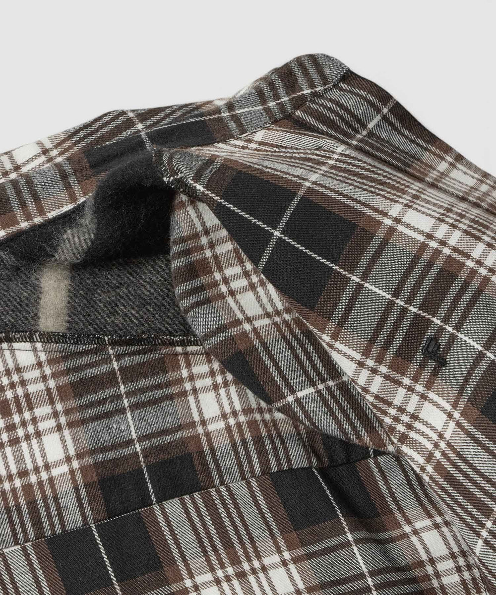 buying 【FRENKEN(フランケン)】OERSIZED CHCECK SHIRT ブラック系 (98)