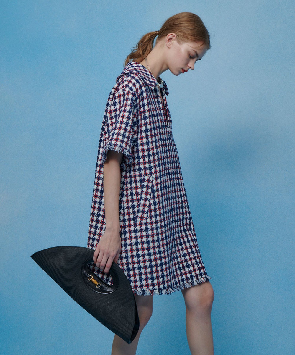 LOULOU WILLOUGHBY 【LOULOU WILLOUGHBY】トリコロールツイードワンピース マルチ (09)