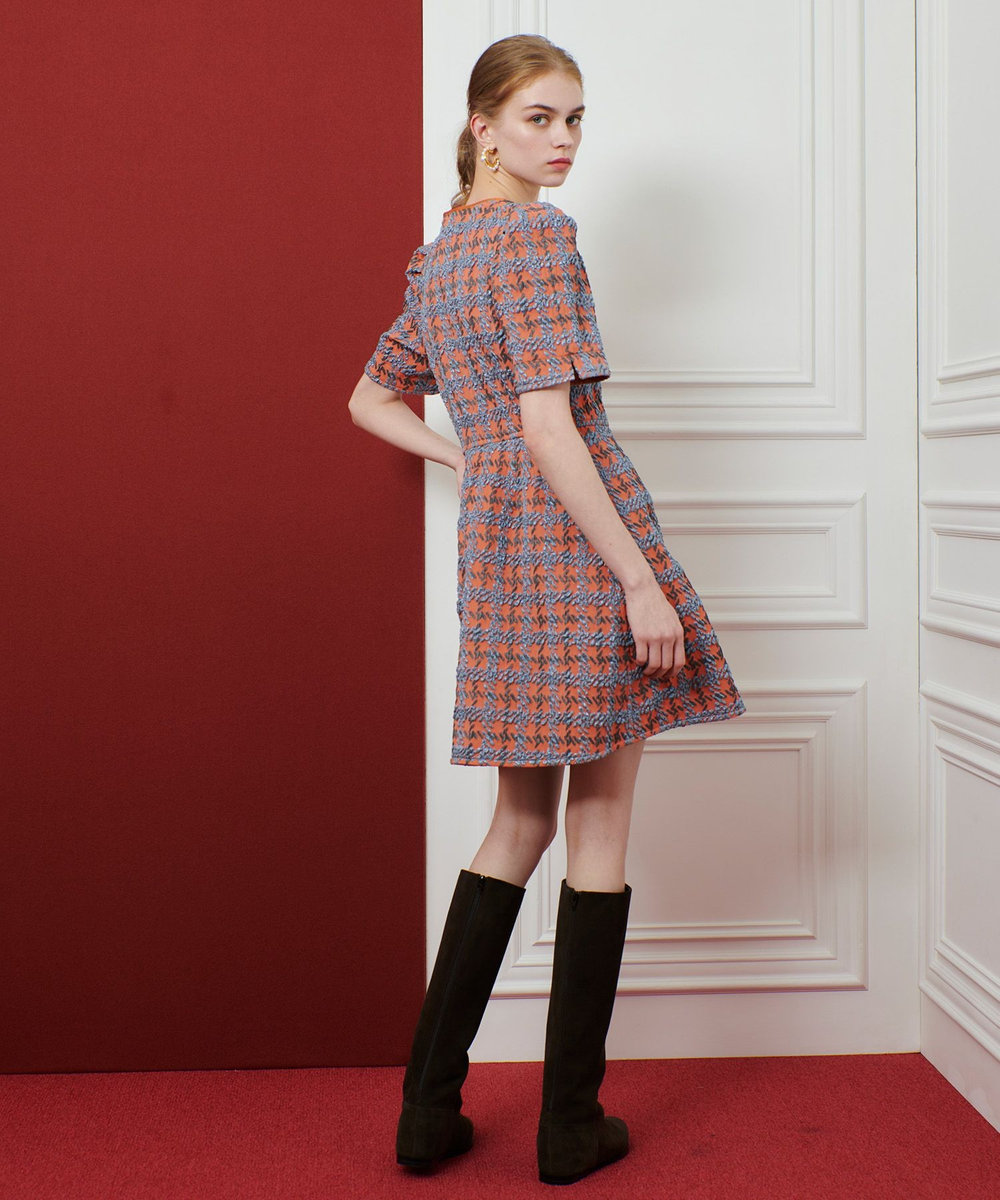 LOULOU WILLOUGHBY BUCOLミニワンピース ゴールド (30)