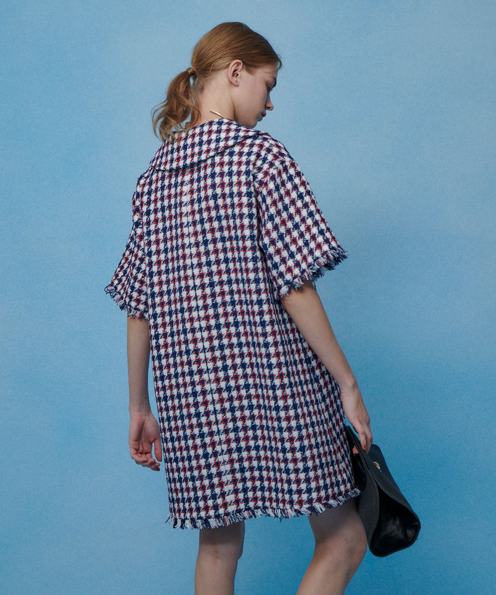 LOULOU WILLOUGHBY 【LOULOU WILLOUGHBY】トリコロールツイードワンピース マルチ (09)