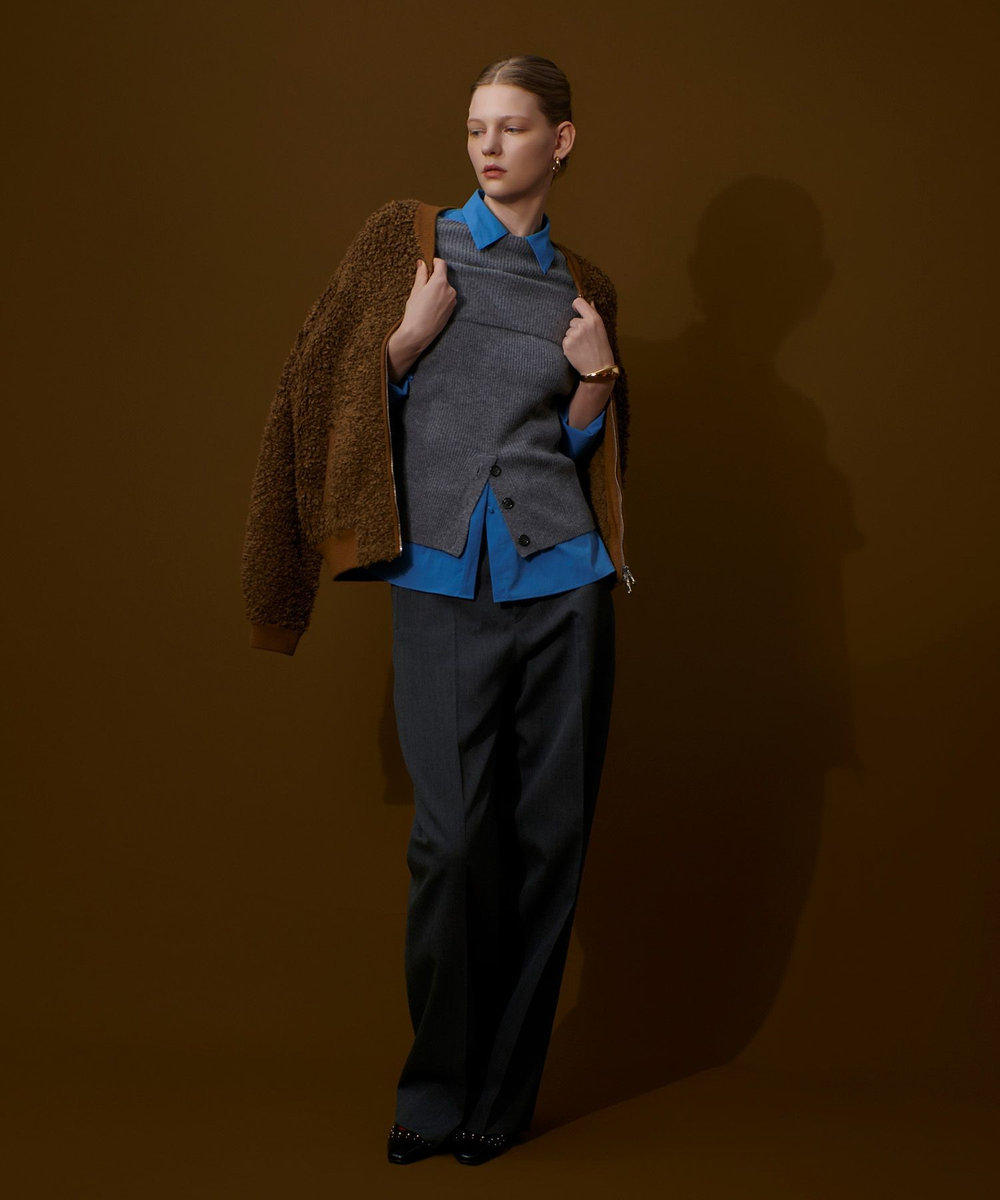 allureville ニットボアブルゾン キャメル (84)