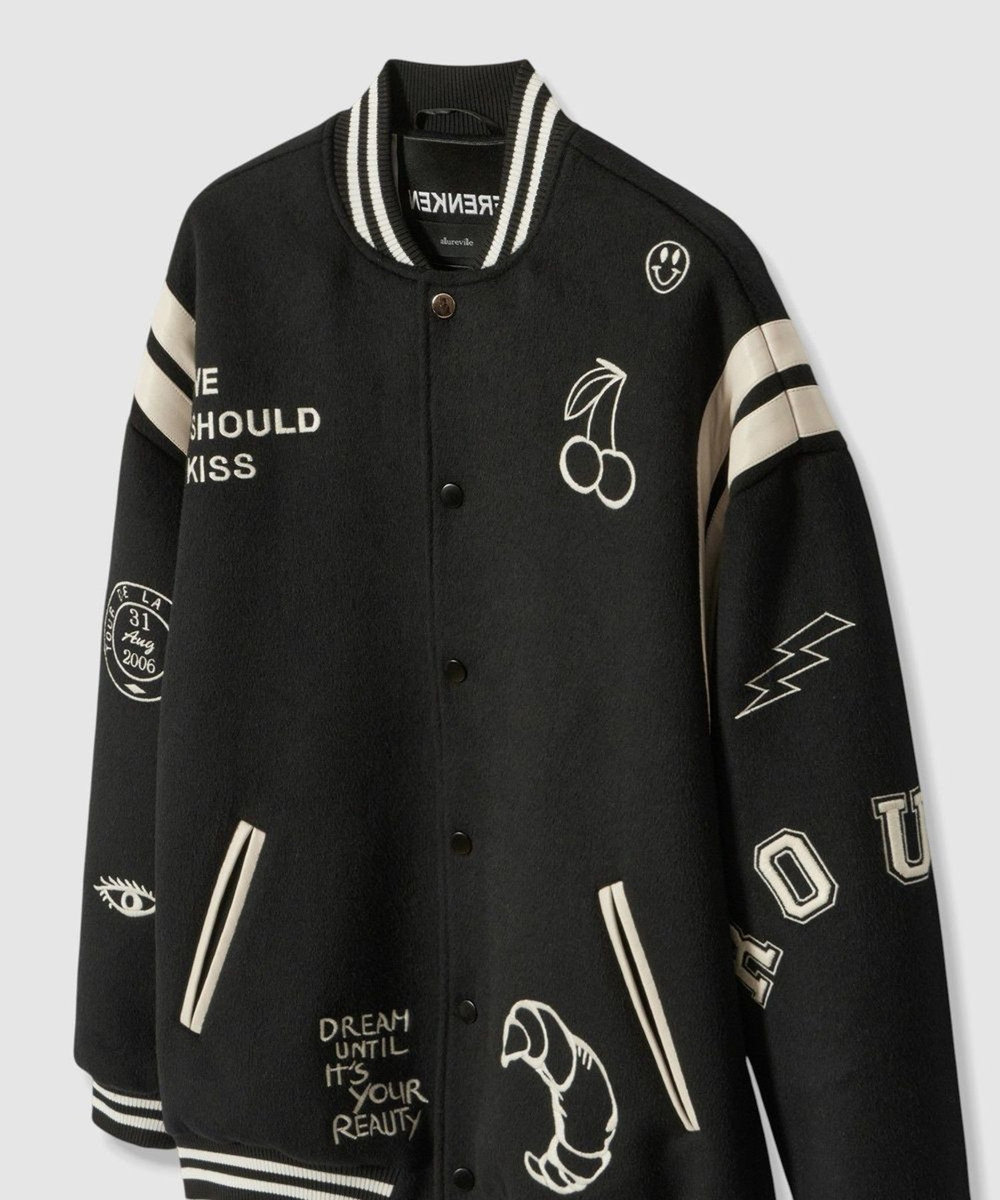 buying 【FRENKEN(フランケン)】BASEBALL JACKET ブラック (95)