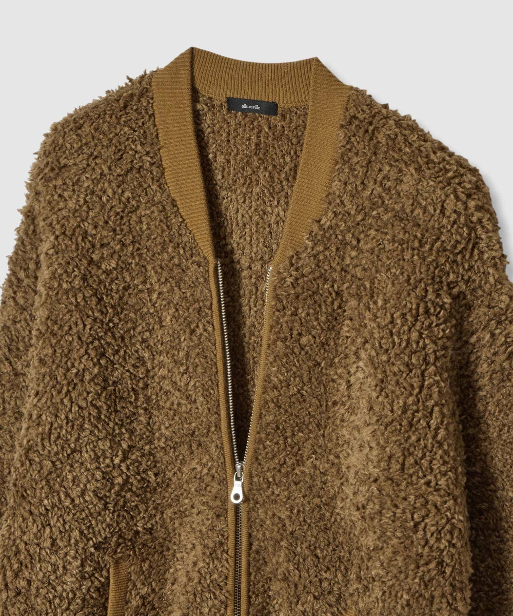 allureville ニットボアブルゾン キャメル (84)