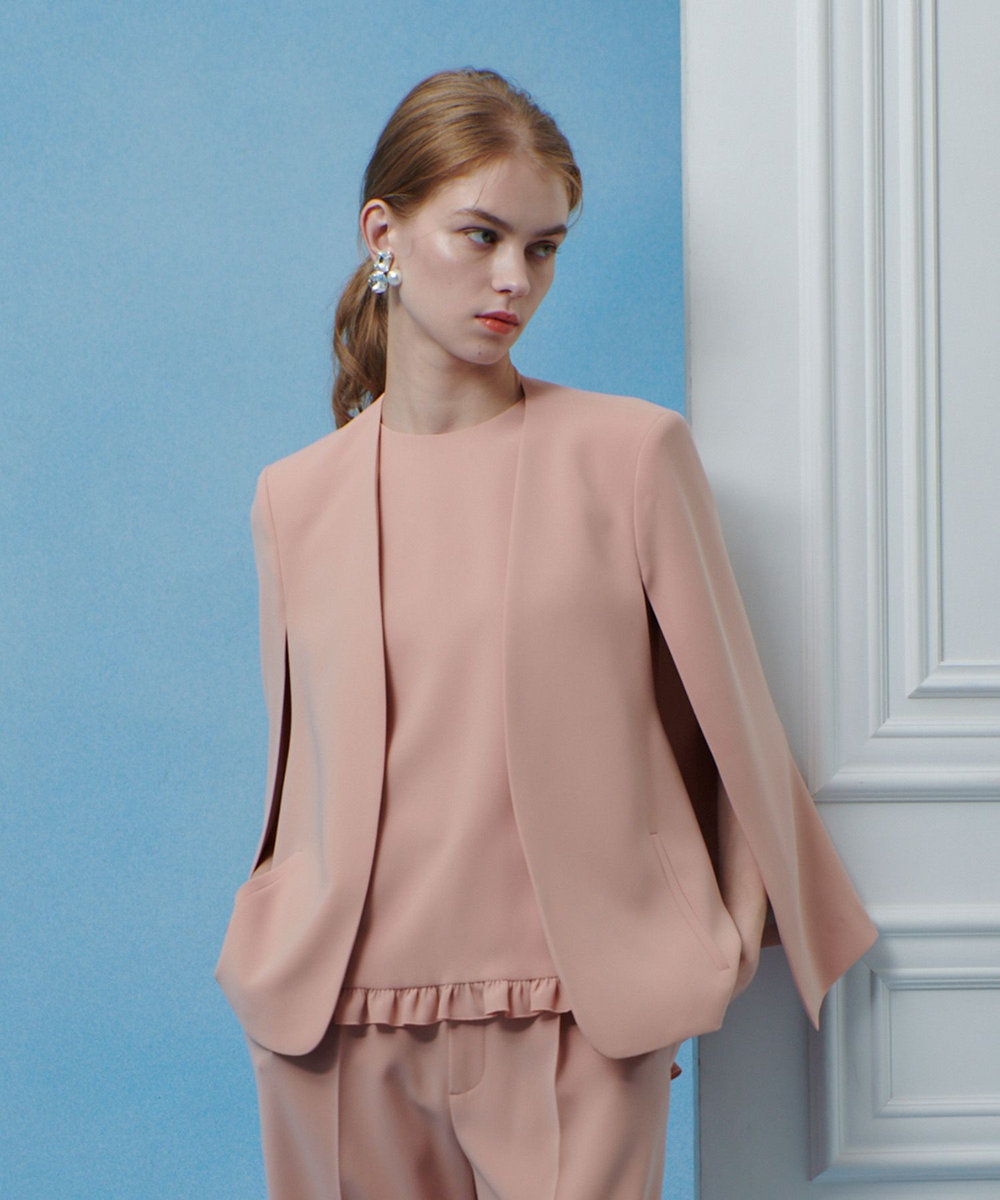 LOULOU WILLOUGHBY ◇【LOULOU WILLOUGHBY】リトルブラックケープジャケット ピンク (41)