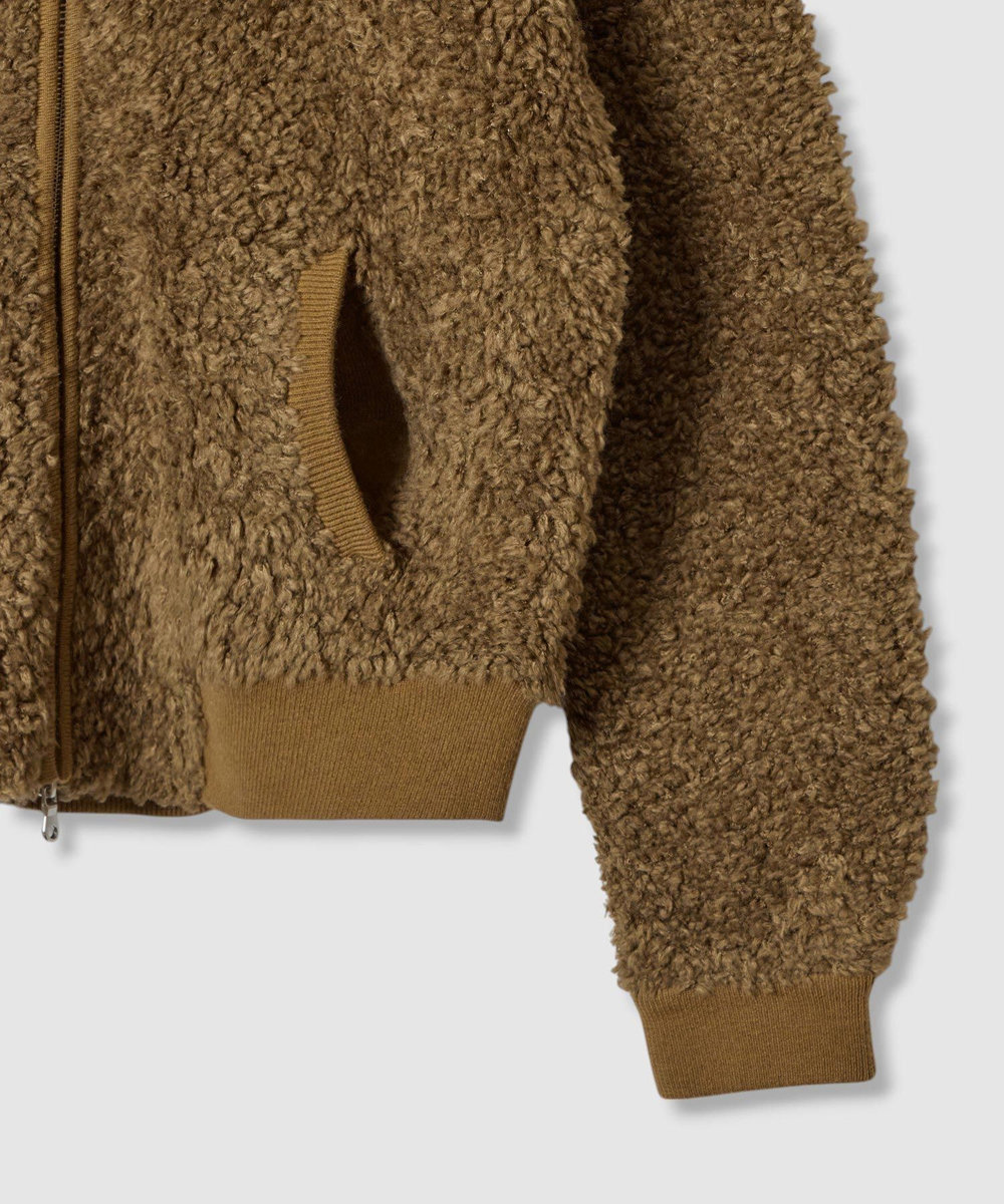 allureville ニットボアブルゾン キャメル (84)