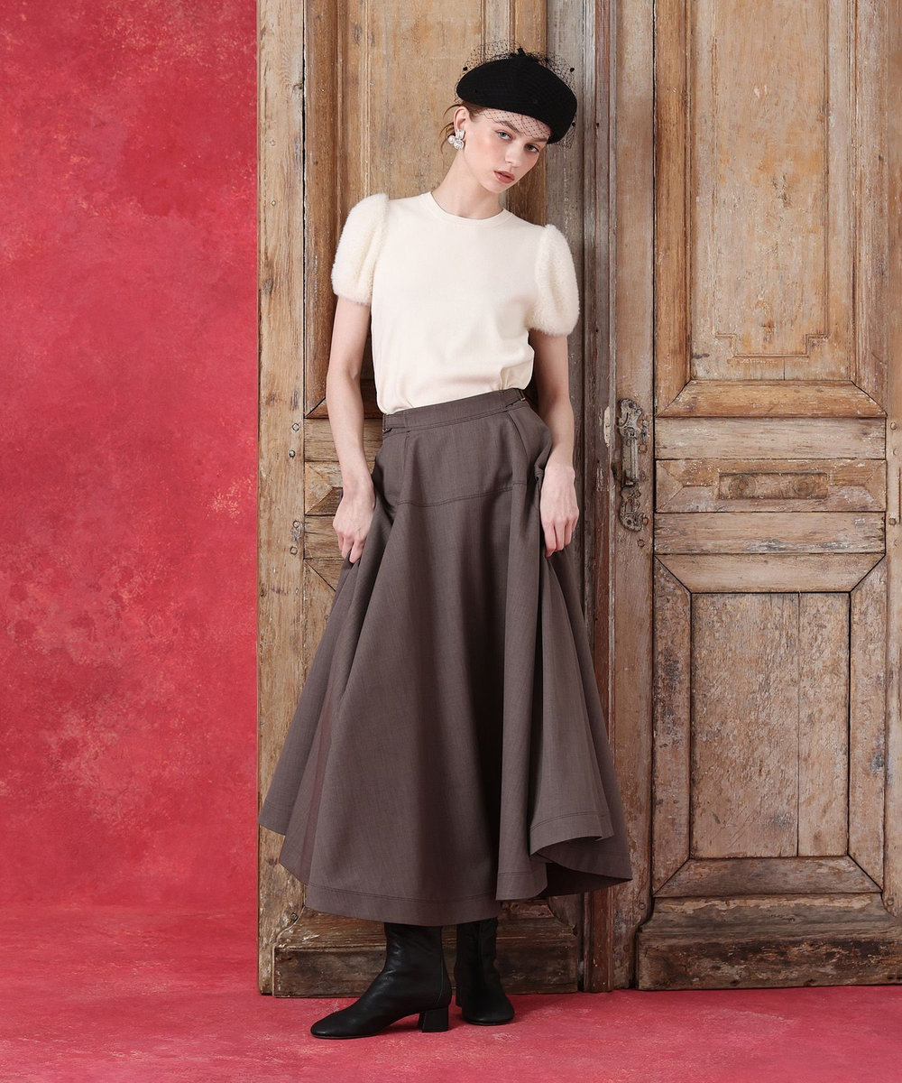 LOULOU WILLOUGHBY WEB限定 ファースリーブプルオーバー オフホワイト (02)