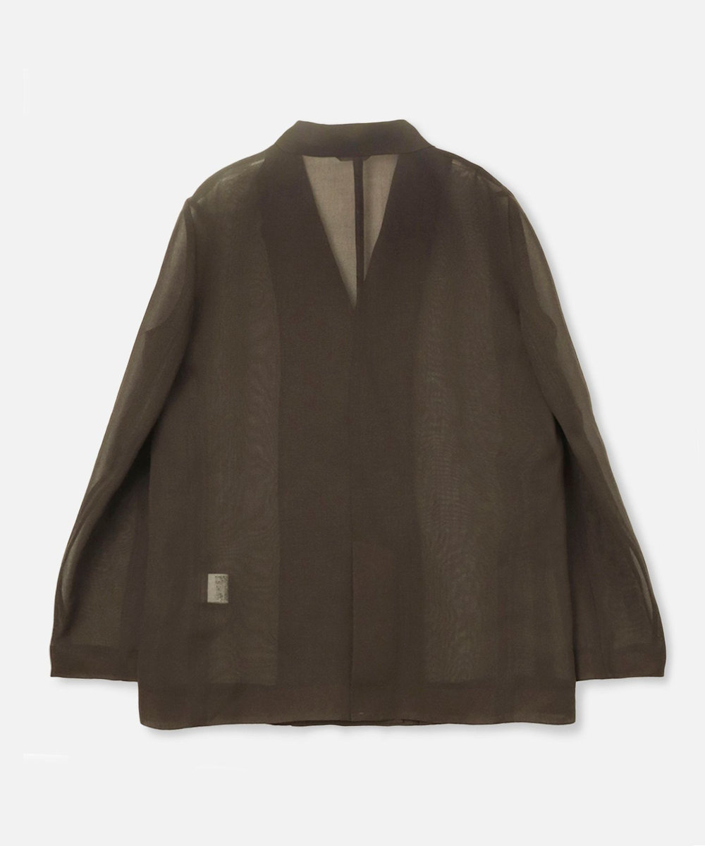 allureville シアーオーガンジージャケット ダークブラウン (82)