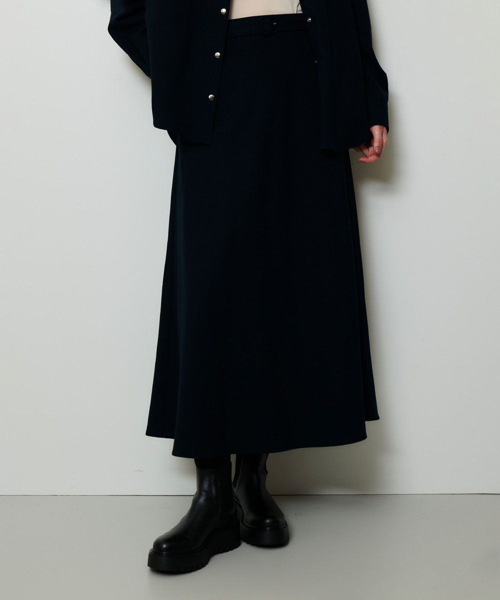 allureville サキソニーベルテッドナロースカート ネイビー (65)