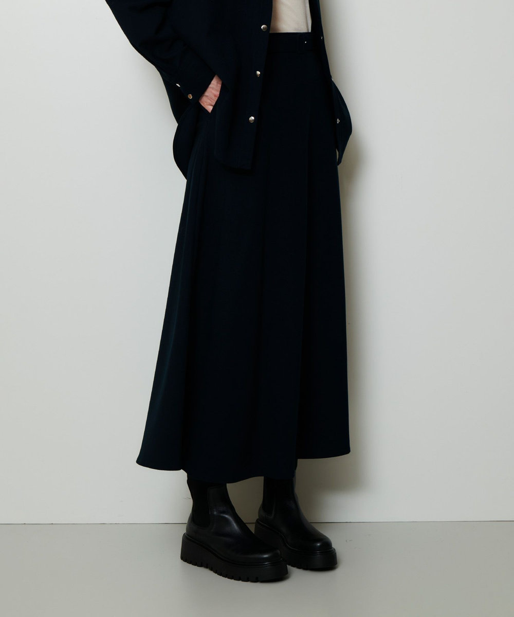 allureville サキソニーベルテッドナロースカート ネイビー (65)