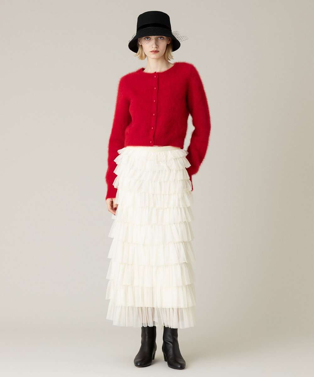 LOULOU WILLOUGHBY 【LOULOU WILLOUGHBY】クルーカーディガン レッド (43)