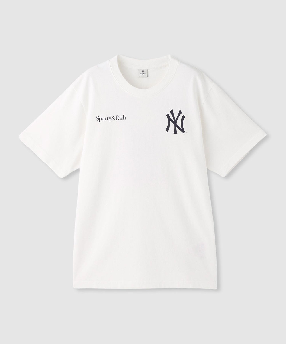 buying 【SPORTY&RICH(スポーティーアンドリッチ)】YANKEES ARCH TSHIRTS ホワイト (01)
