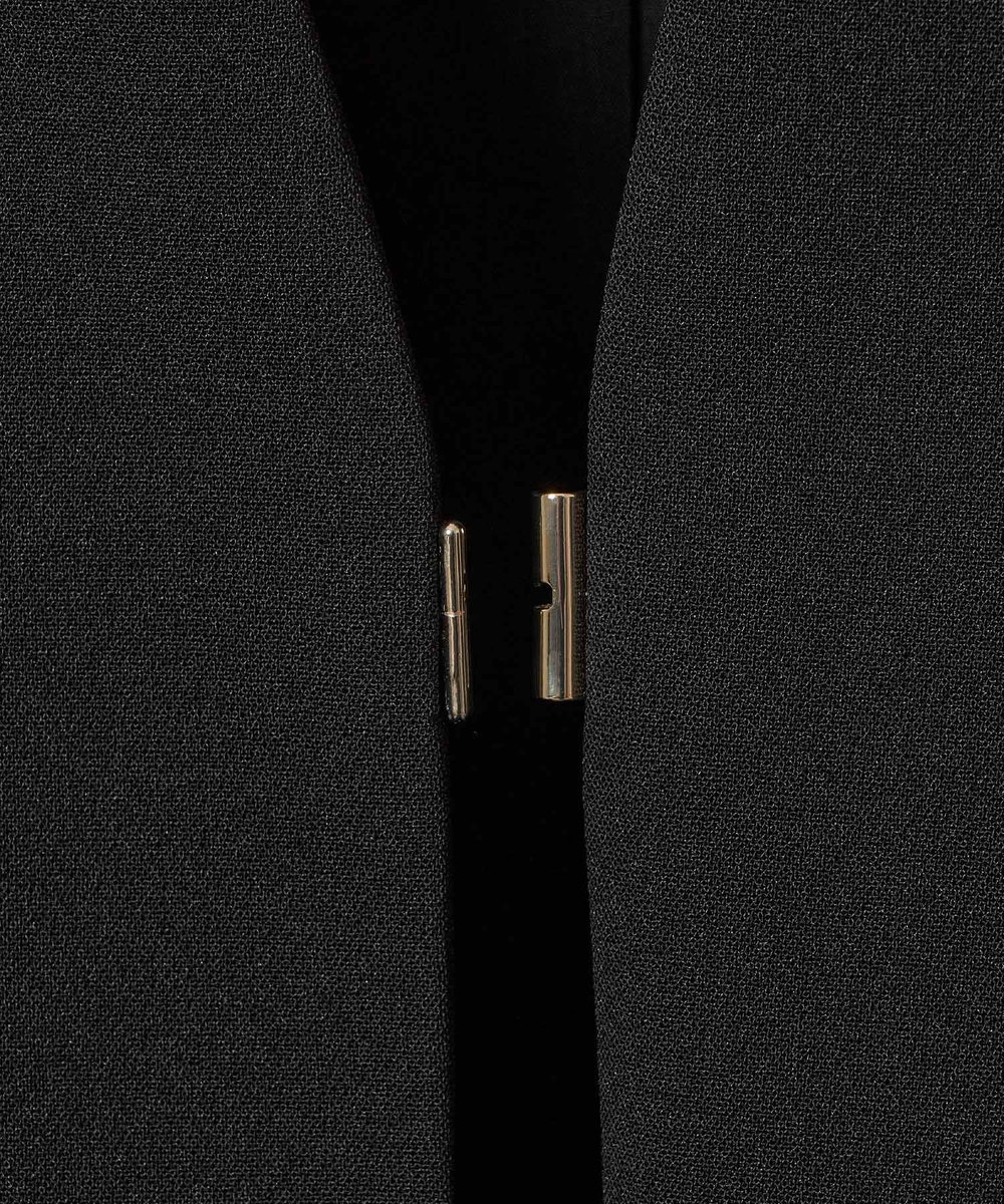 LOULOU WILLOUGHBY 【LOULOU WILLOUGHBY】ダブルクロスノーカラージャケット ブラック (95)