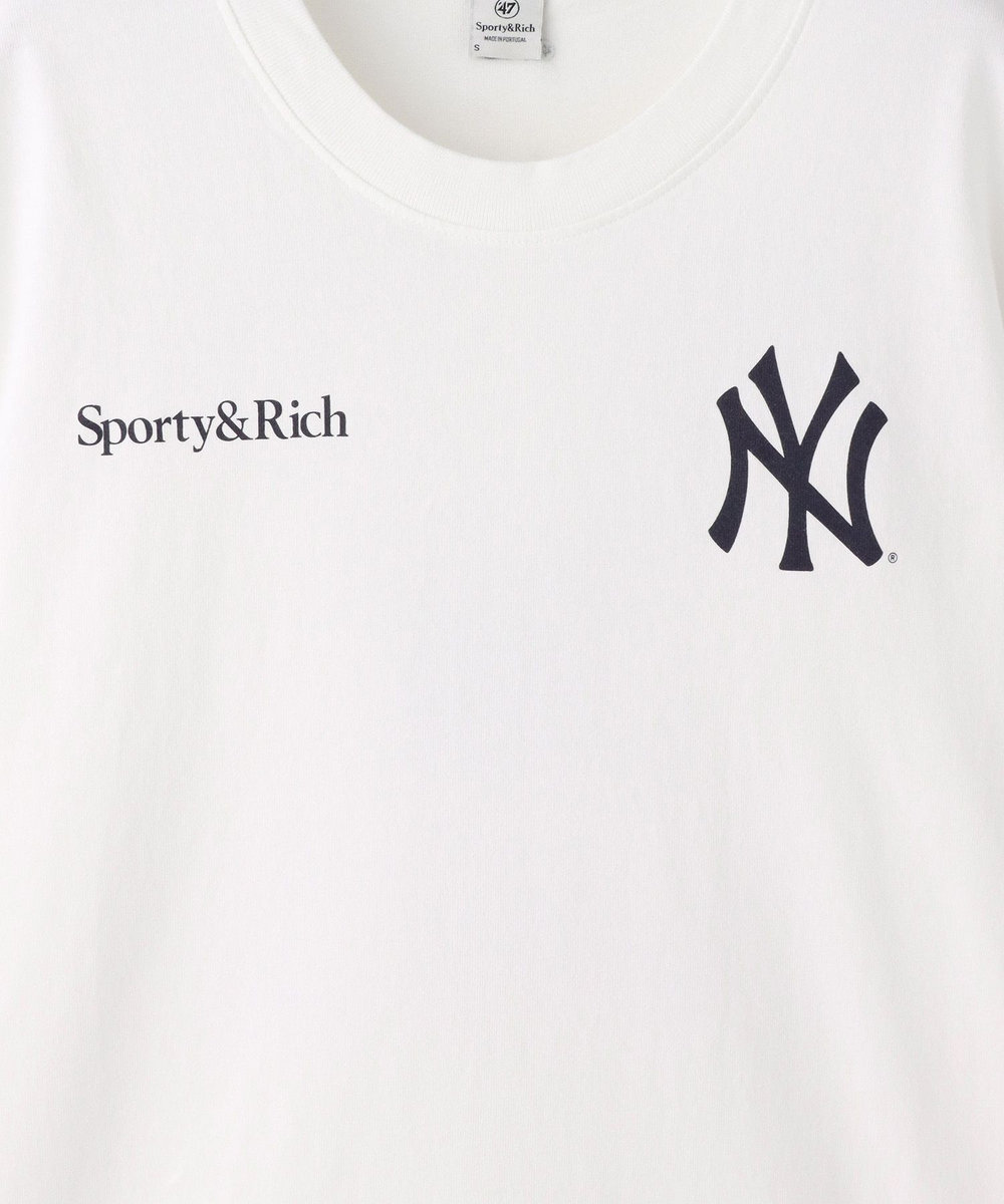 buying 【SPORTY&RICH(スポーティーアンドリッチ)】YANKEES ARCH TSHIRTS ホワイト (01)